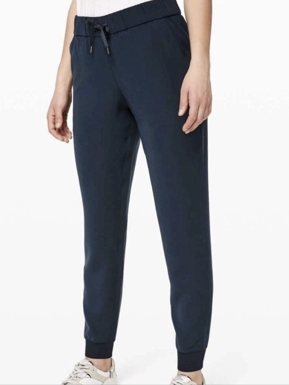 Lululemon On The Fly Navy Blue Drawstring Joggers Size 2